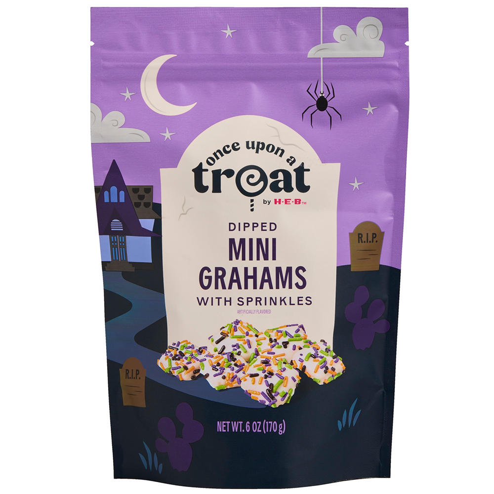 Once Upon a Treat by H-E-B Dipped Mini Grahams with Sprinkles, 6 oz