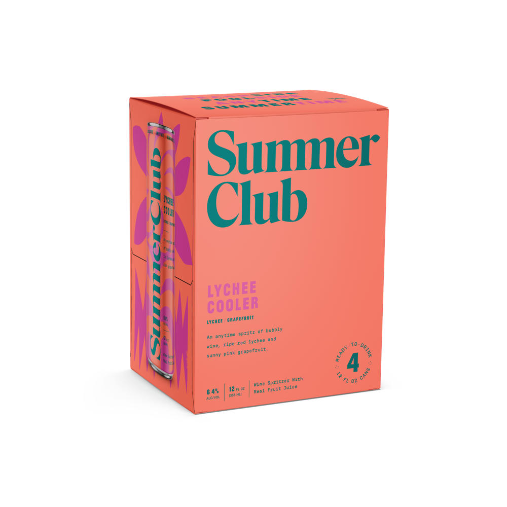 Summer Club Lychee Cooler 12 oz Cans, 4 pk