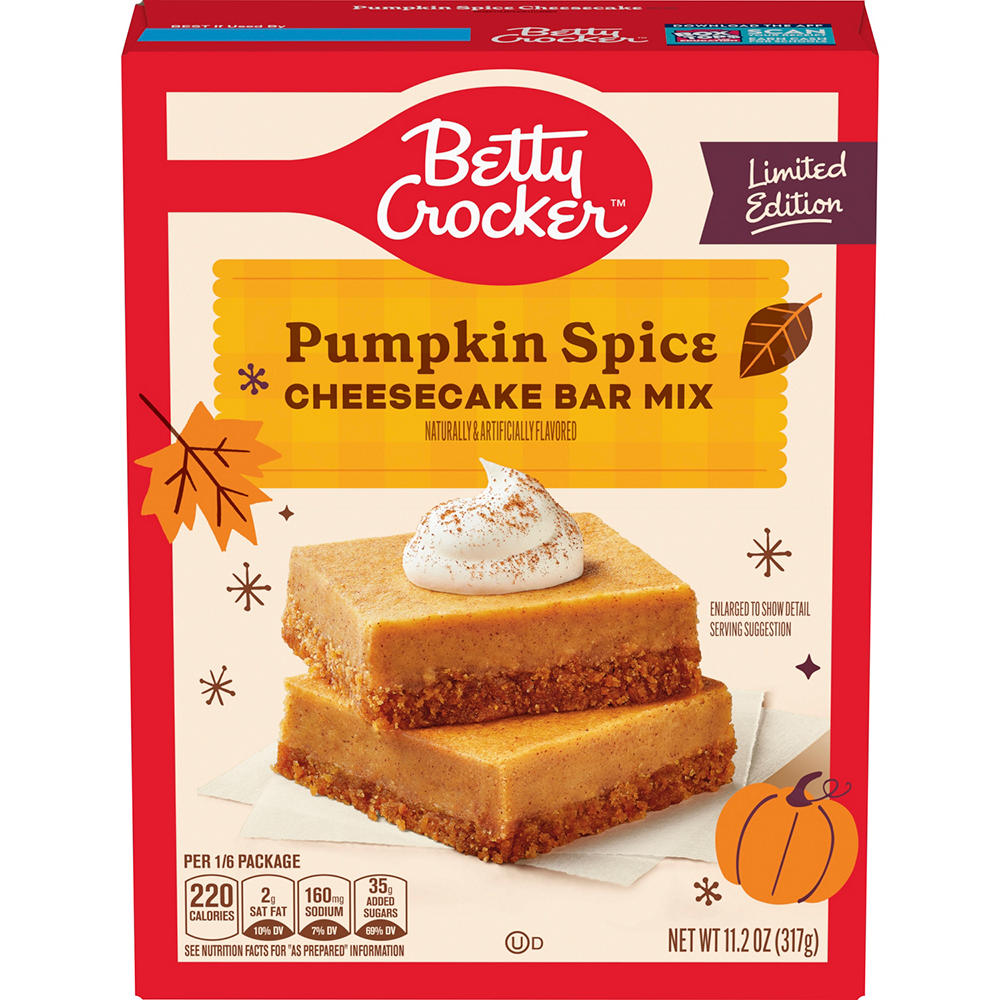 Betty Crocker Pumpkin Spice Cheesecake Bar Mix, 11.2 oz