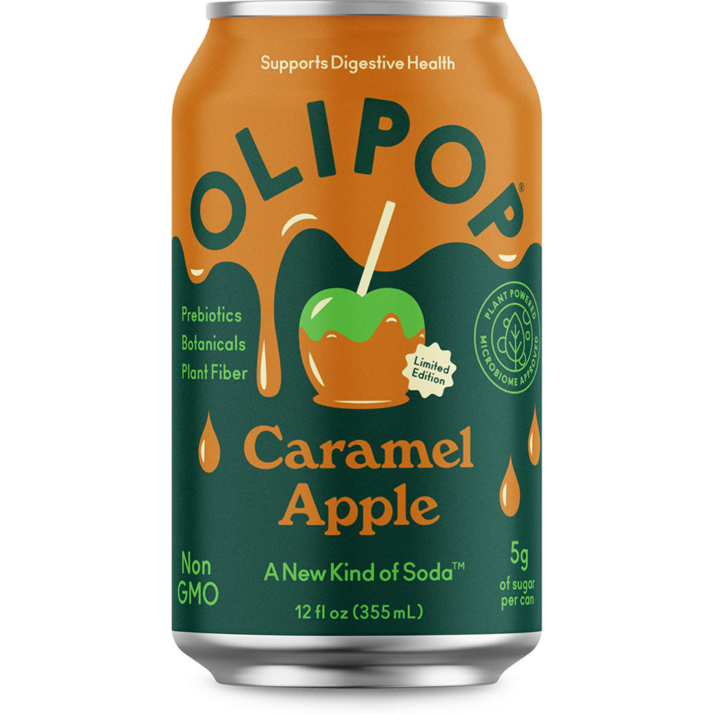 Olipop Prebiotic Soda - Caramel Apple, 12 oz