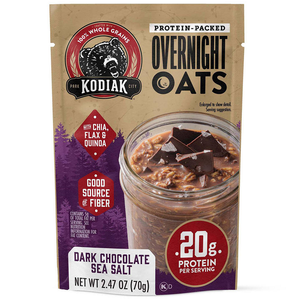 Kodiak Protein-Packed Dark Chocolate Sea Salt Overnight Oats, 2.47 oz