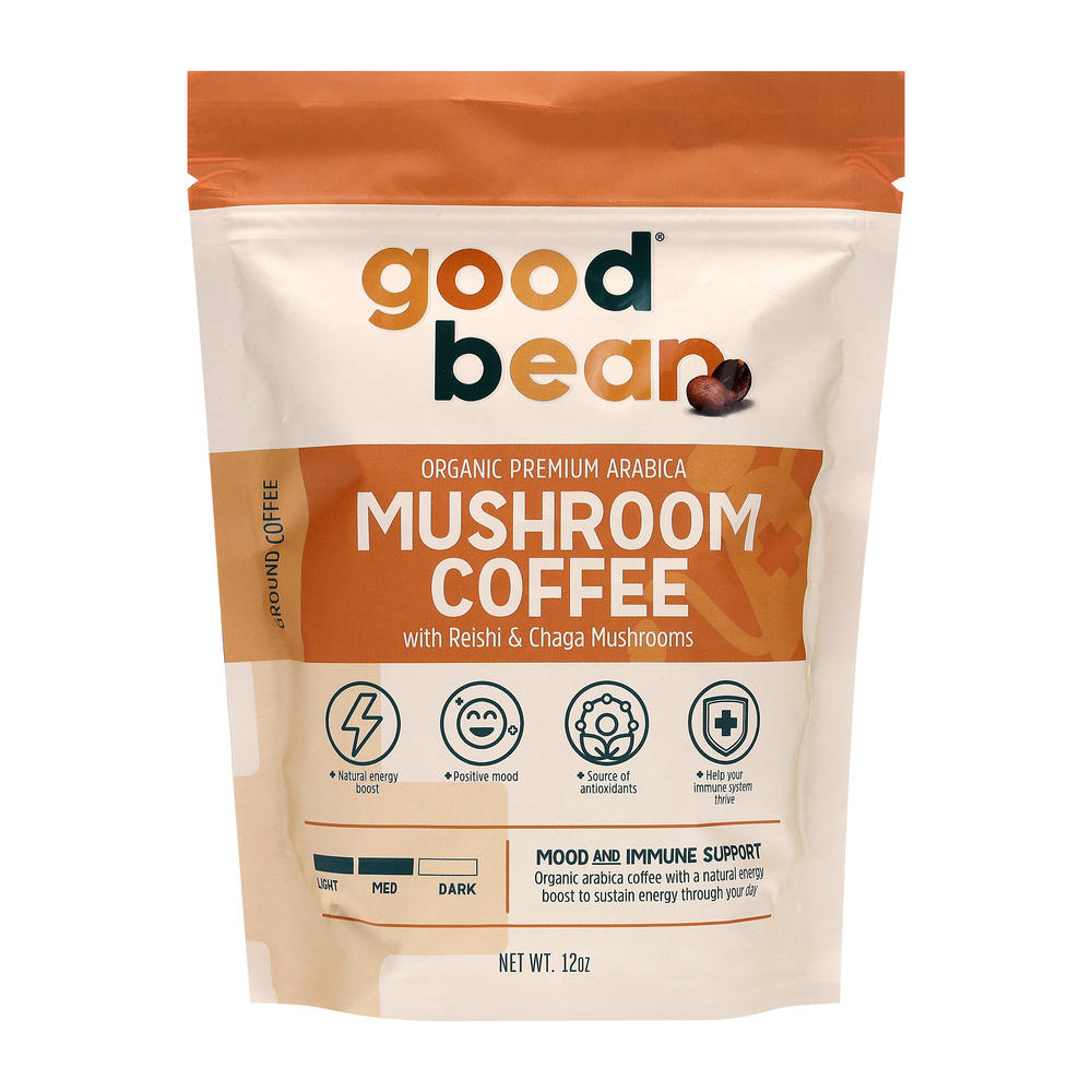Good Bean Mushroom Mood & Immune Support Ground Coffee, 12 oz