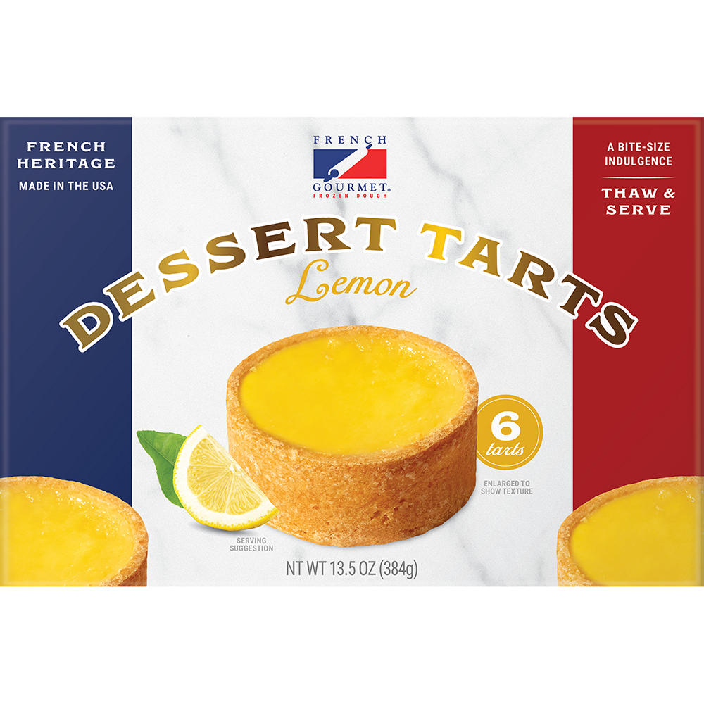 French Gourmet Lemon Thaw & Serve Dessert Tarts, 6 ct