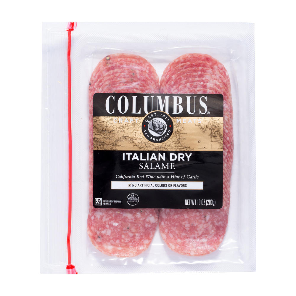 Columbus Sliced Italian Dry Salame, 10 oz