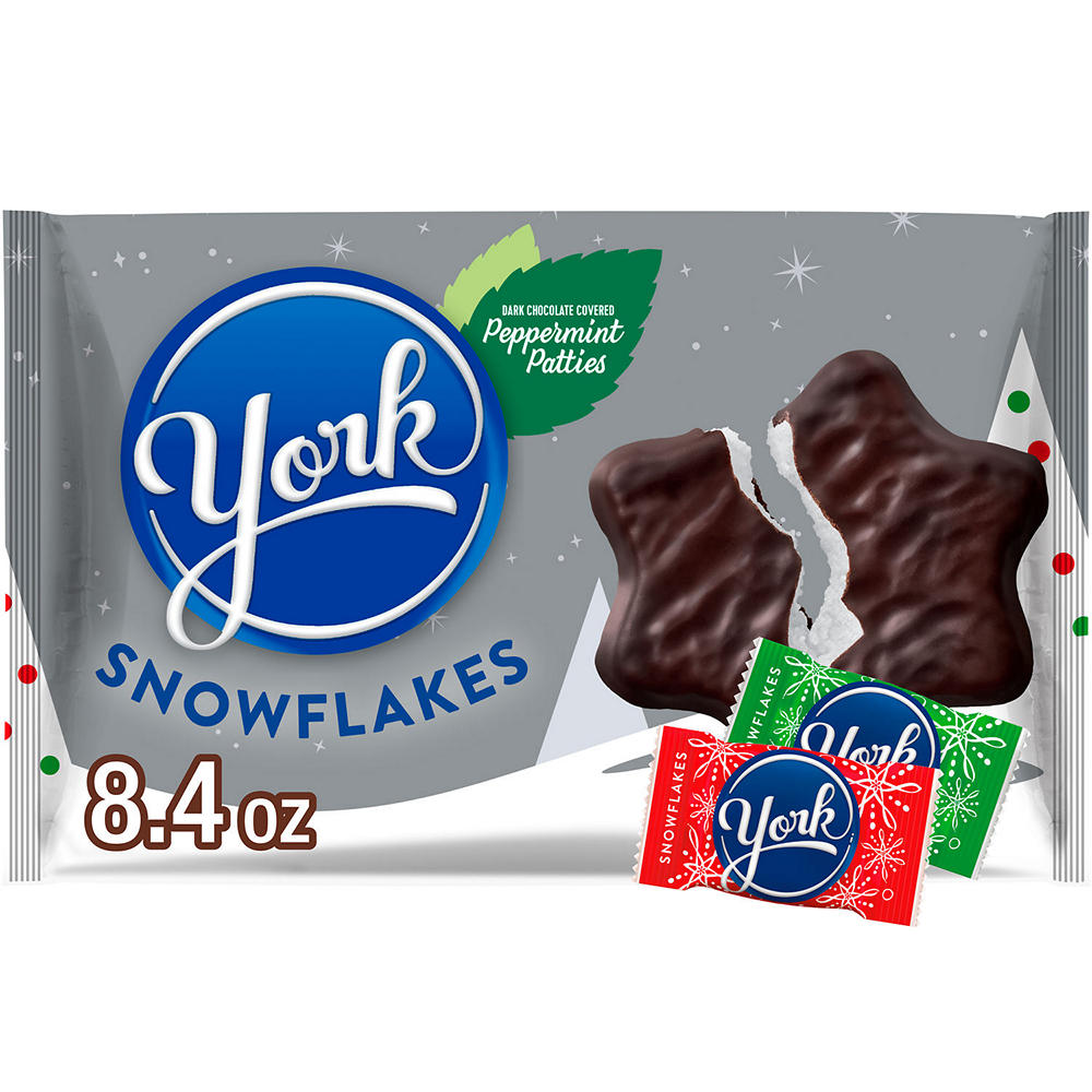 York Peppermint Pattie Snowflakes, 8.4 oz