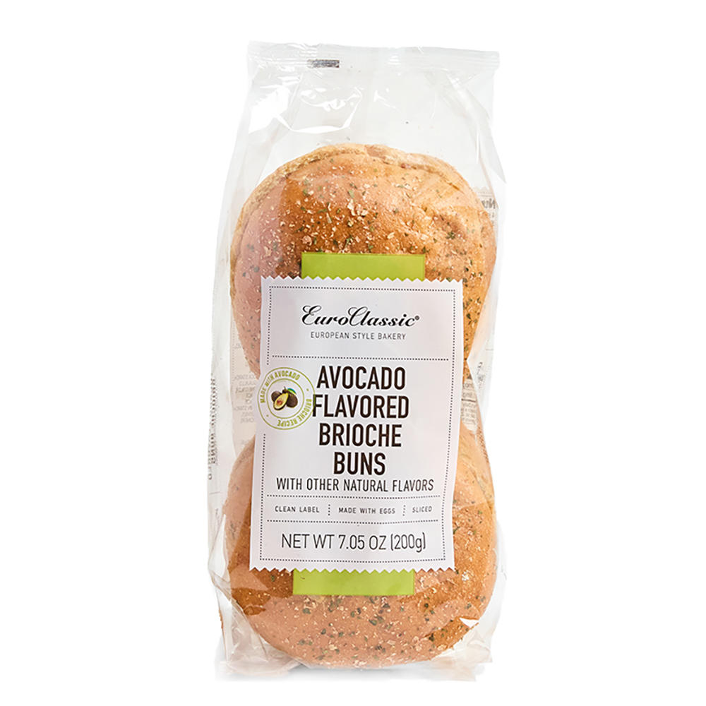 EuroPastry Avocado Flavored Brioche Hamburger Buns, 7.05 oz