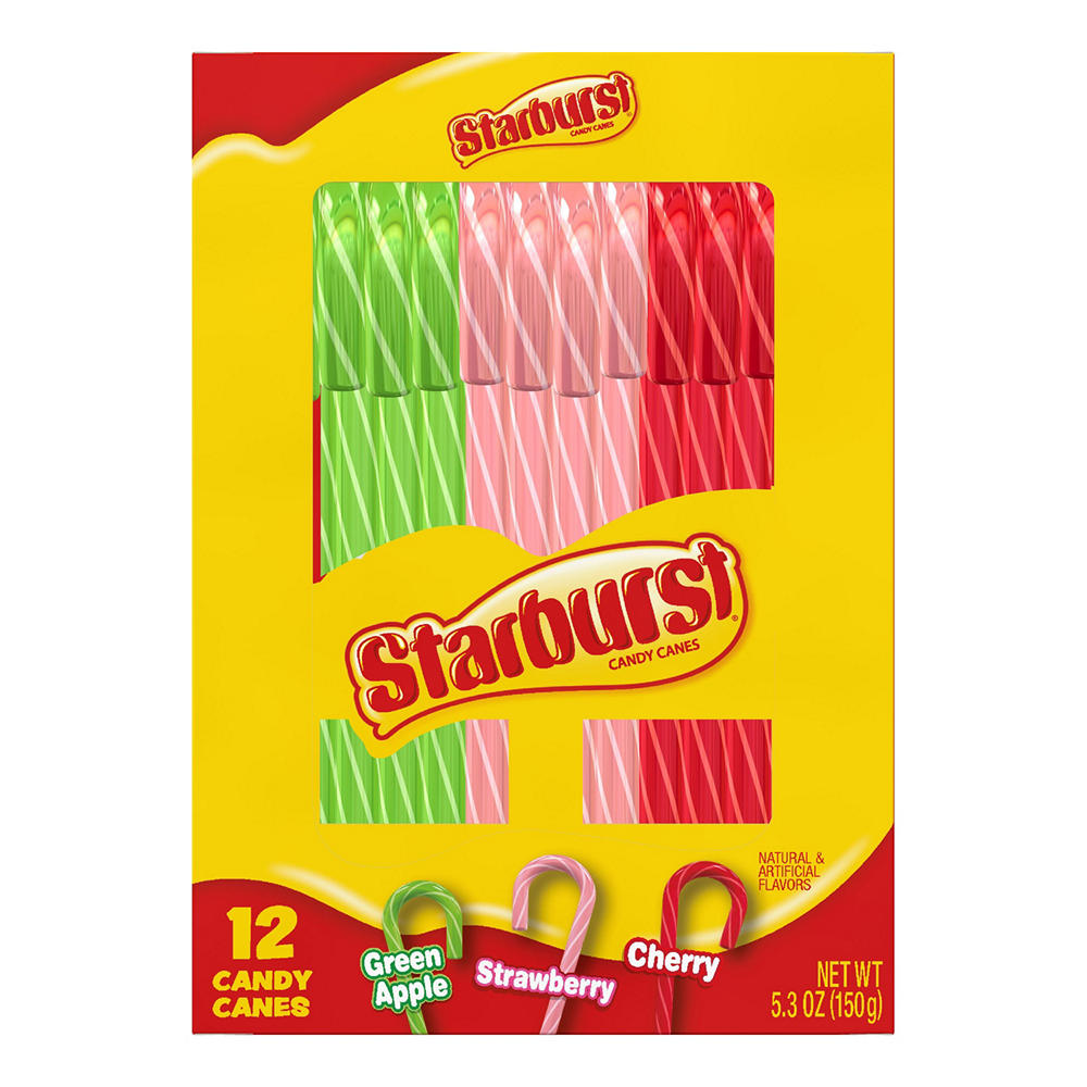 Starburst Fruit Flavored Candy Canes, 5.3 oz