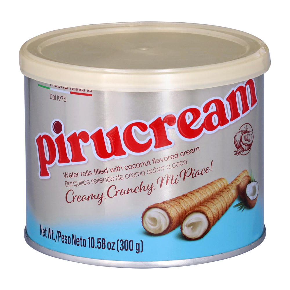 Pirucream Coconut Wafer Rolls, 10.58 oz