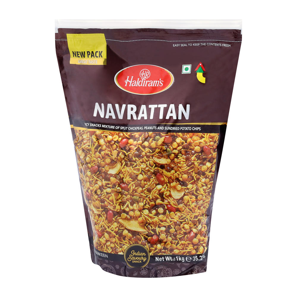 Haldiram's Navrattan Spicy Snacks Mixture, 35.27 oz