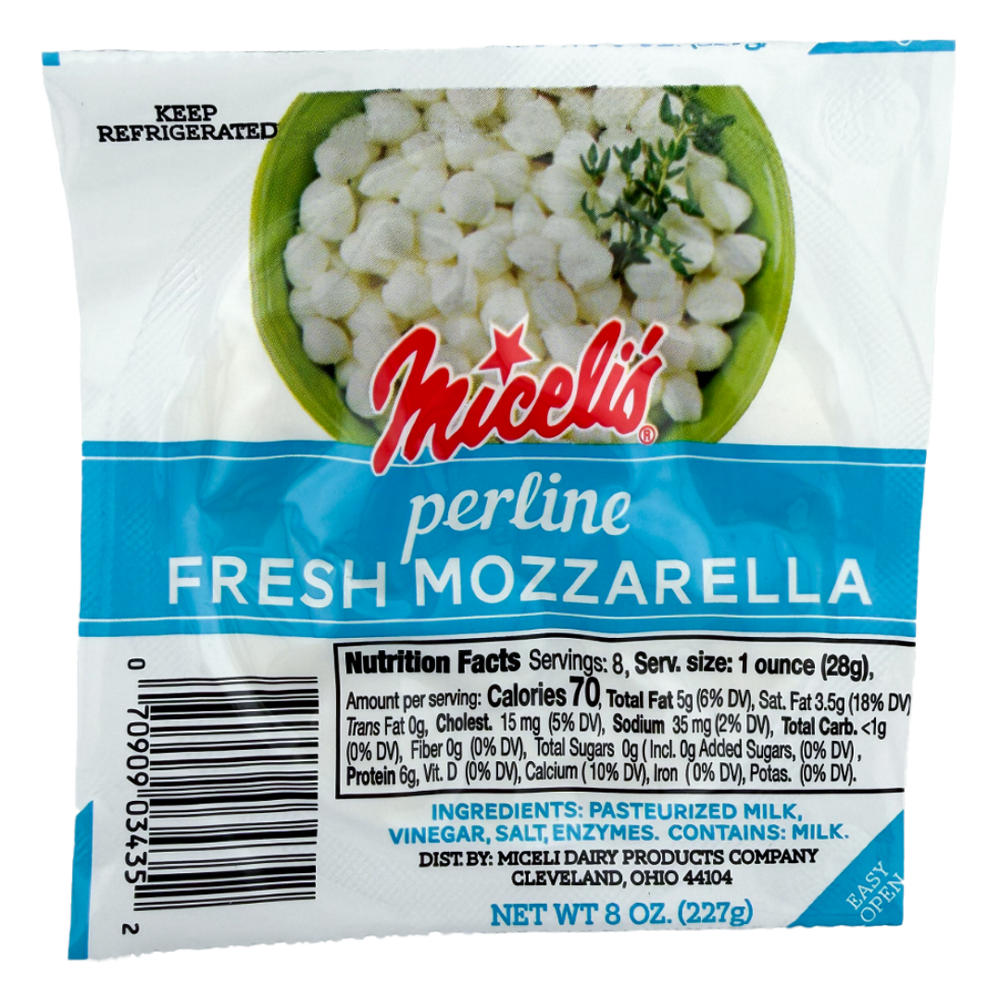 Miceli's Perline Fresh Mozzarella, 8 oz