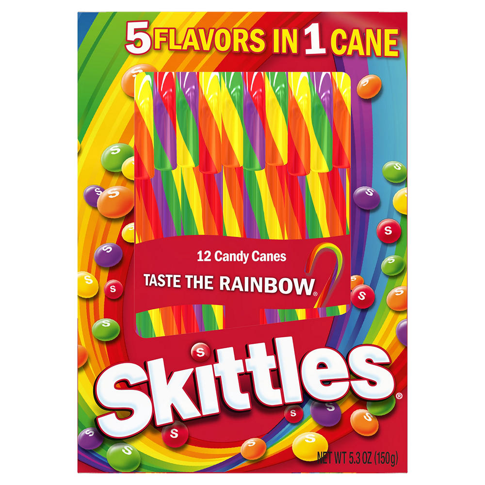 Skittles Candy Canes, 12 ct