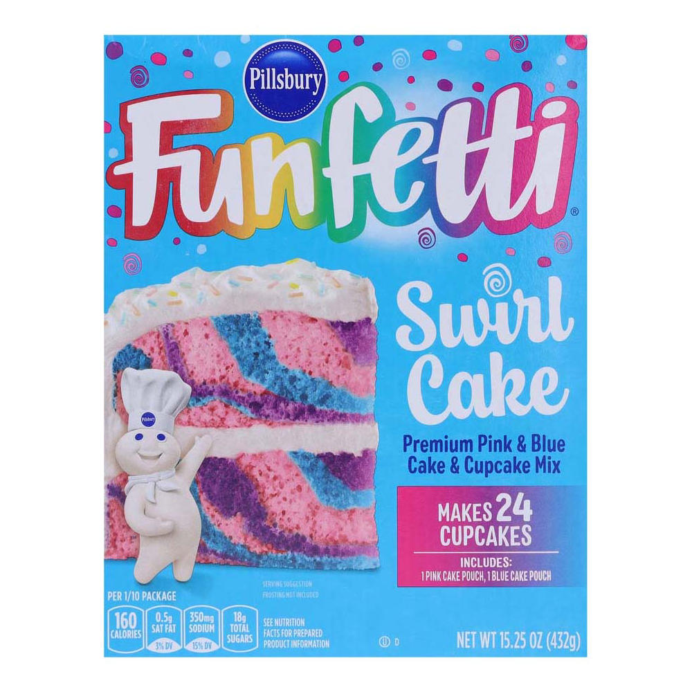 Pillsbury Funfetti Swirl Cake Mix, 15.25 oz