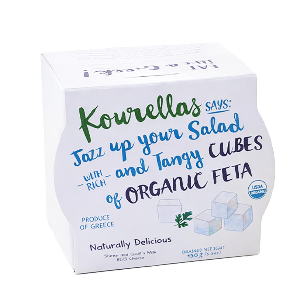 Kourellas Organic Feta Cheese Cubes, 5.3 oz