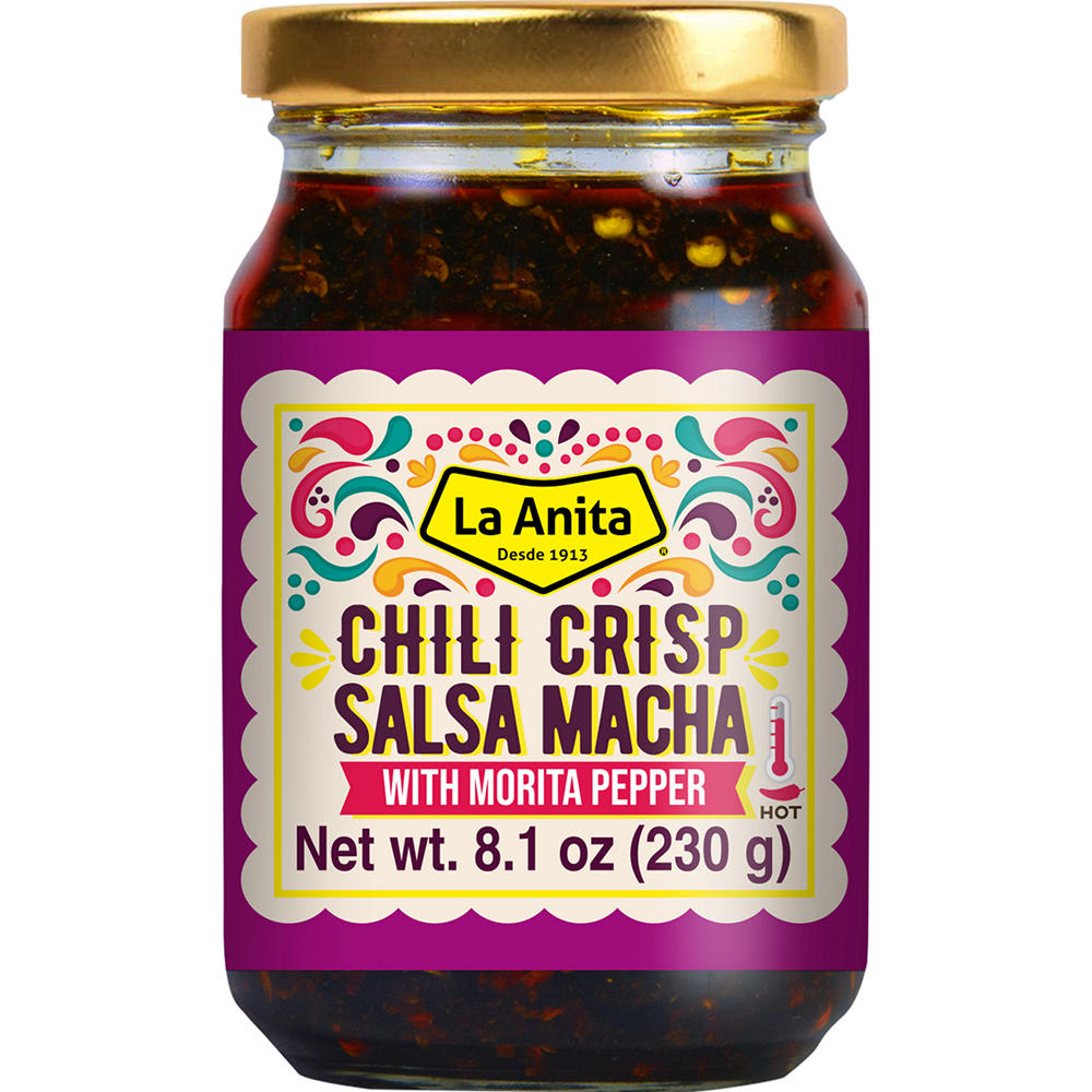 La Anita Chili Crisp Salsa Macha with Morita Pepper, 8.1 oz