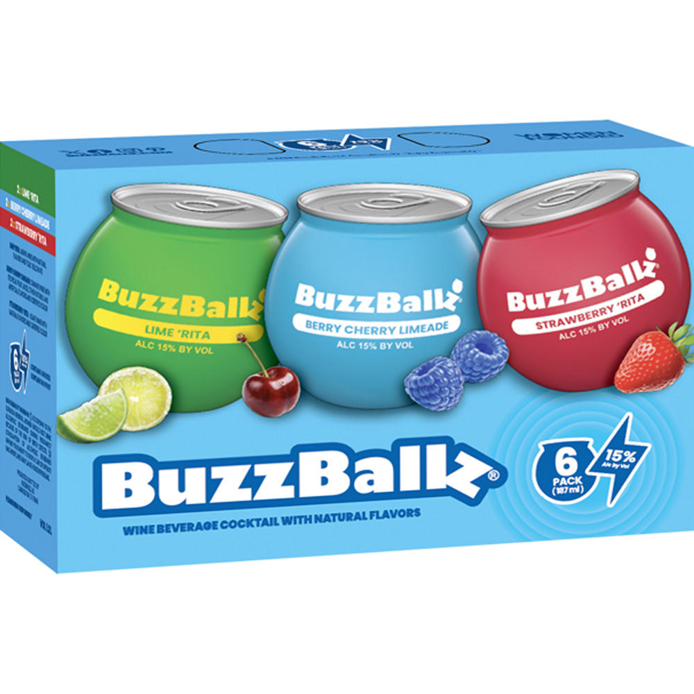 BuzzBallz Variety Pack - Lime Rita, Berry Cherry Limeade, & Strawberry Rita, 6 ct