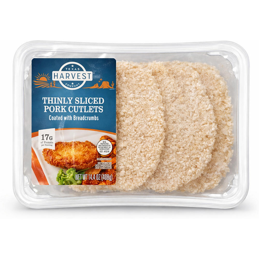 Texas Harvest Thinly Sliced Pork Cutlets, 14.4 oz
