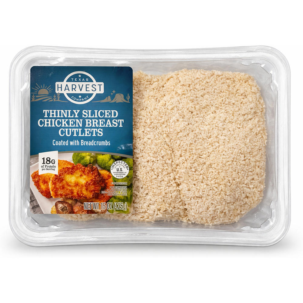 Texas Harvest Thinly Sliced Chicken Breast Cutlets, 15 oz