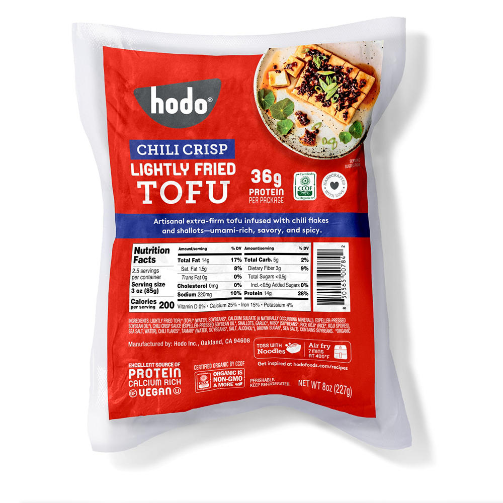 Hodo Chili Crisp Lightly Fried Tofu, 8 oz