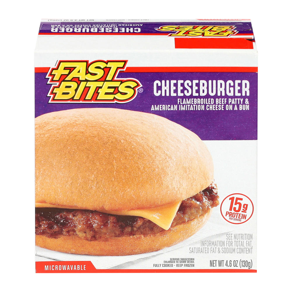 Fast Bites Cheeseburger, 4.6 oz
