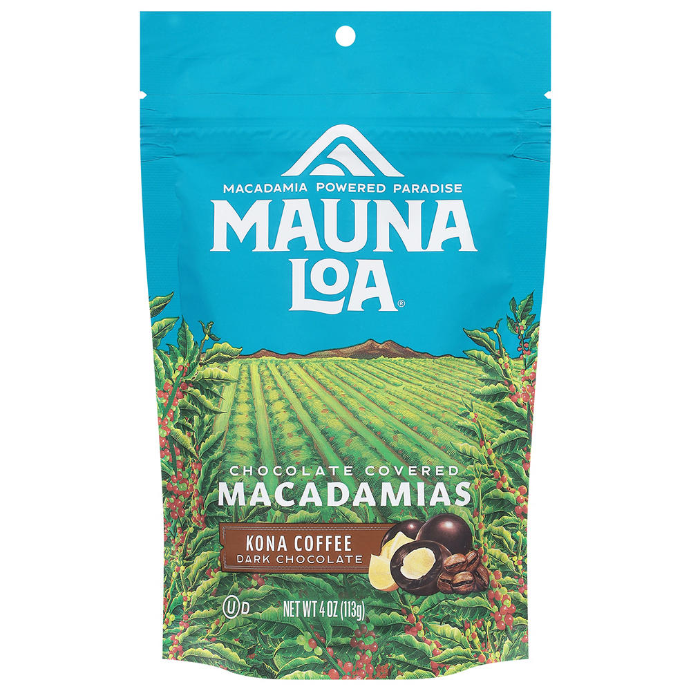 Mauna Loa Dark Chocolate Covered Macadamias Kona Coffee, 4 oz