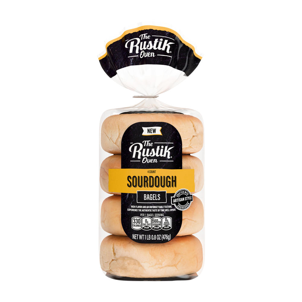 The Rustik Oven Sourdough Bagels, 4 ct