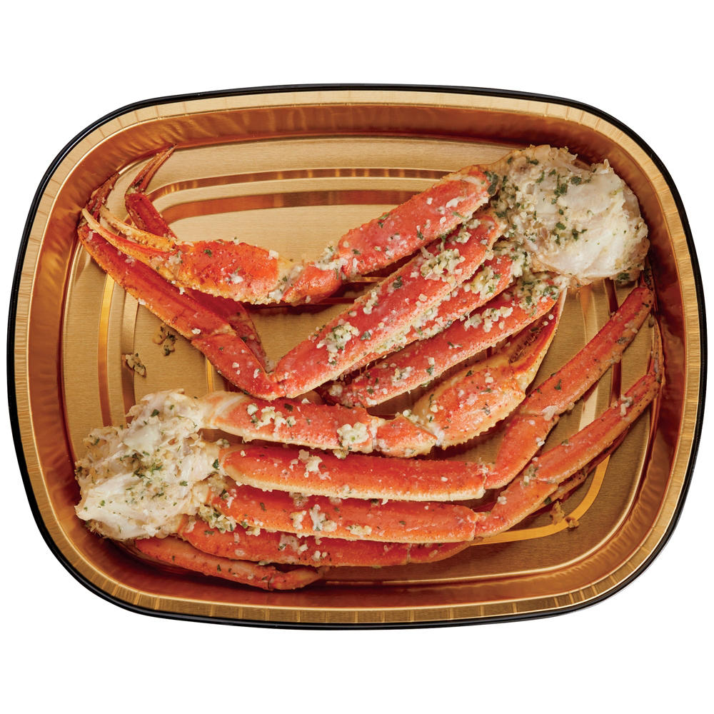 Bayou Boil House by H-E-B Cooked Snow Crab Leg Clusters - Garlic Parmesan Butter, 8 - 10 oz, Avg. 0.9 lb