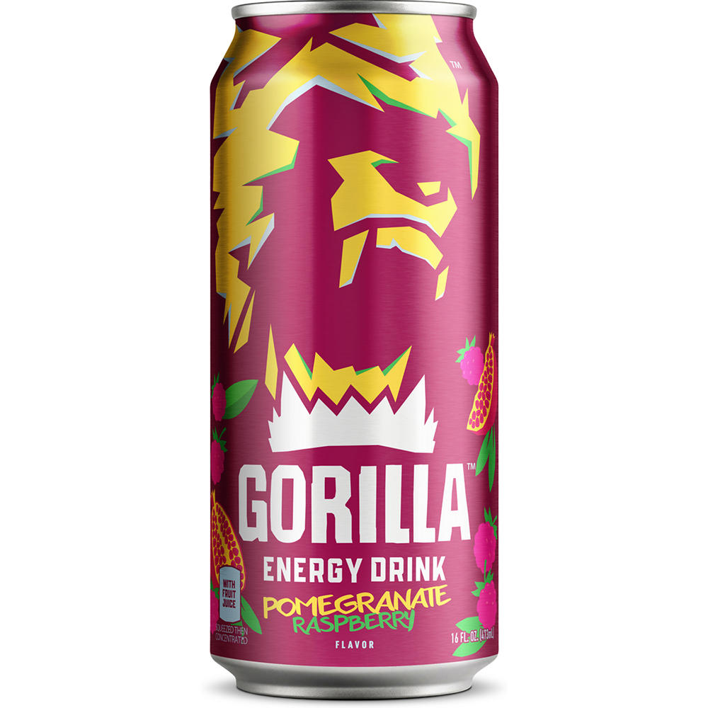 Gorilla Energy Drink - Pomegranate Raspberry, 16 oz