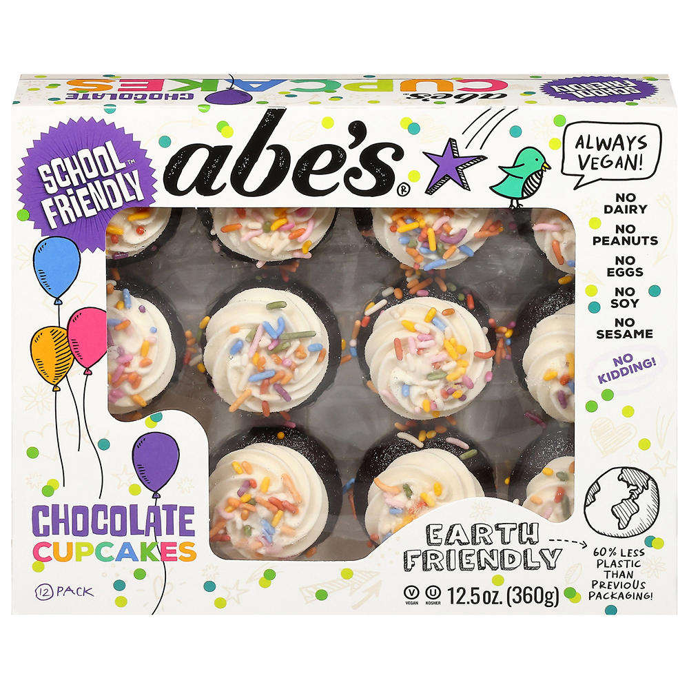 Abe's Vegan Chocolate Cupcakes, 12 ct