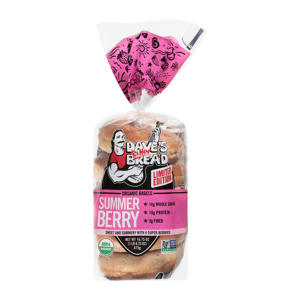 Dave's Killer Bread Organic Bagels - Summer Berry, 16.75 oz