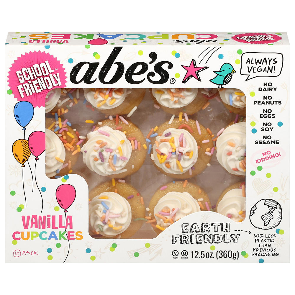 Abe's Vegan Vanilla Cupcakes, 12 ct