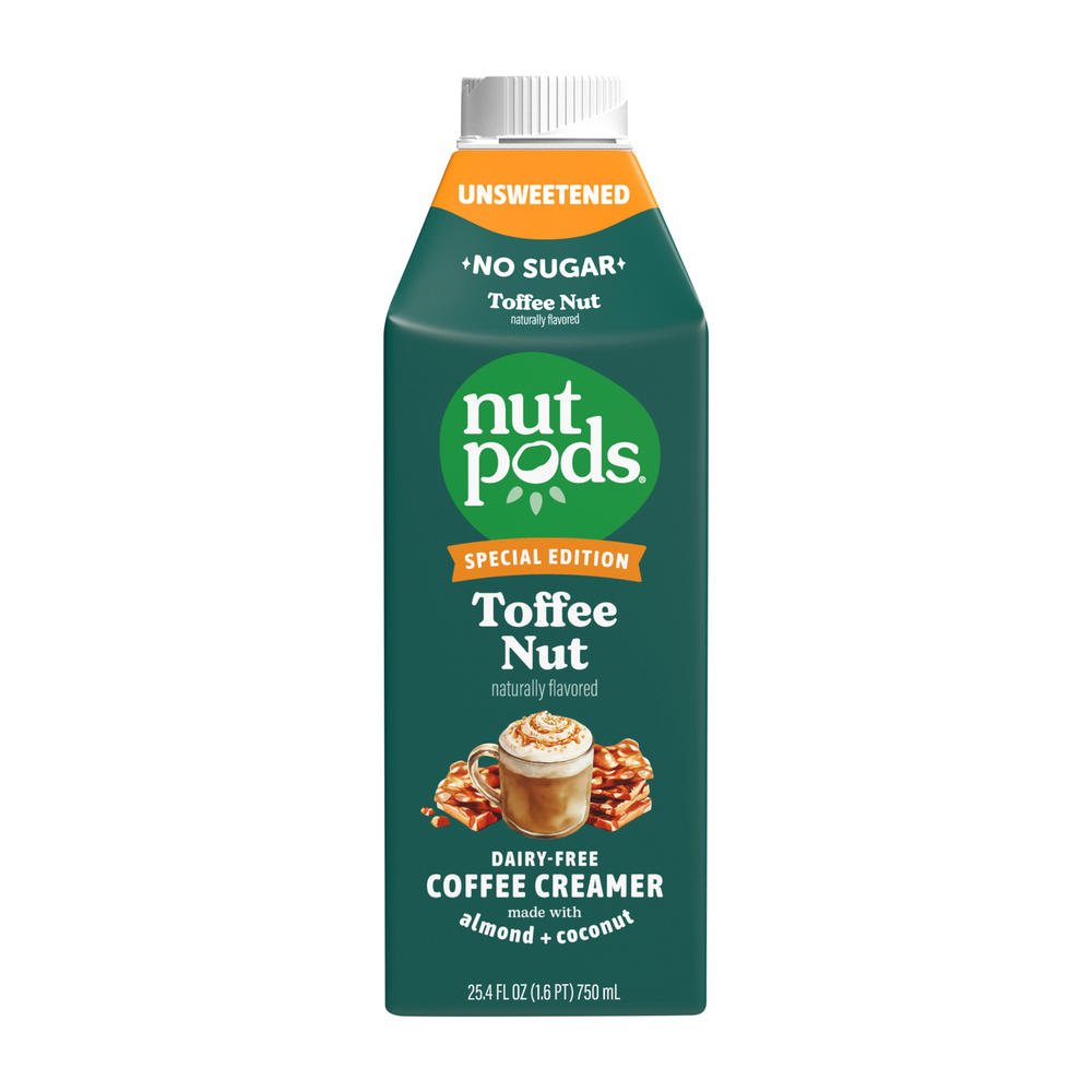 Nutpods Unsweetened Coffee Creamer - Toffee Nut, 25.4 oz