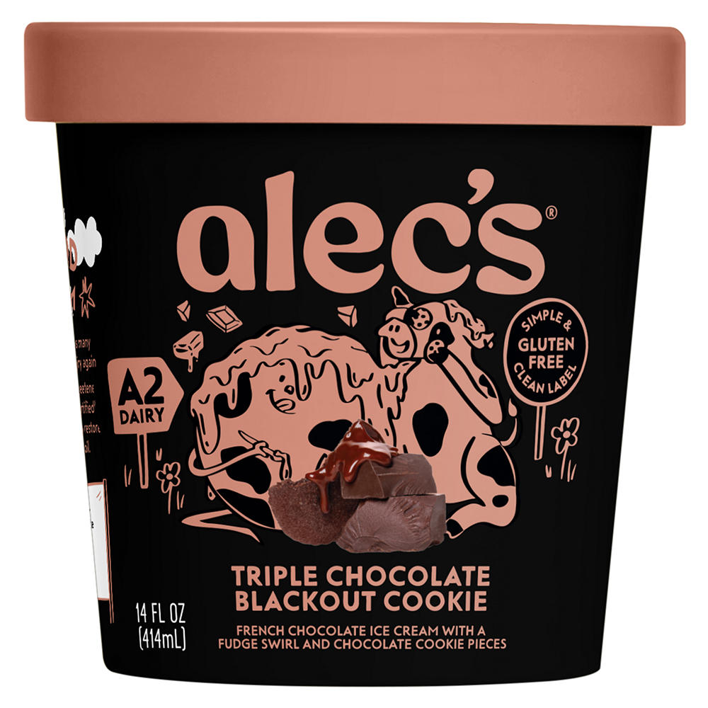 Alec's Triple Chocolate Blackout Cookie Ice Cream, 14 oz