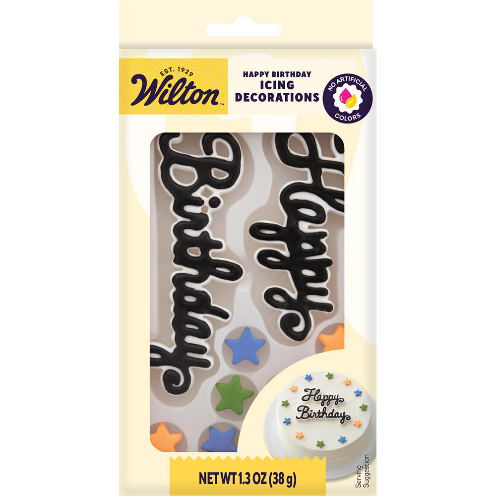 Wilton Happy Birthday Icing Decorations