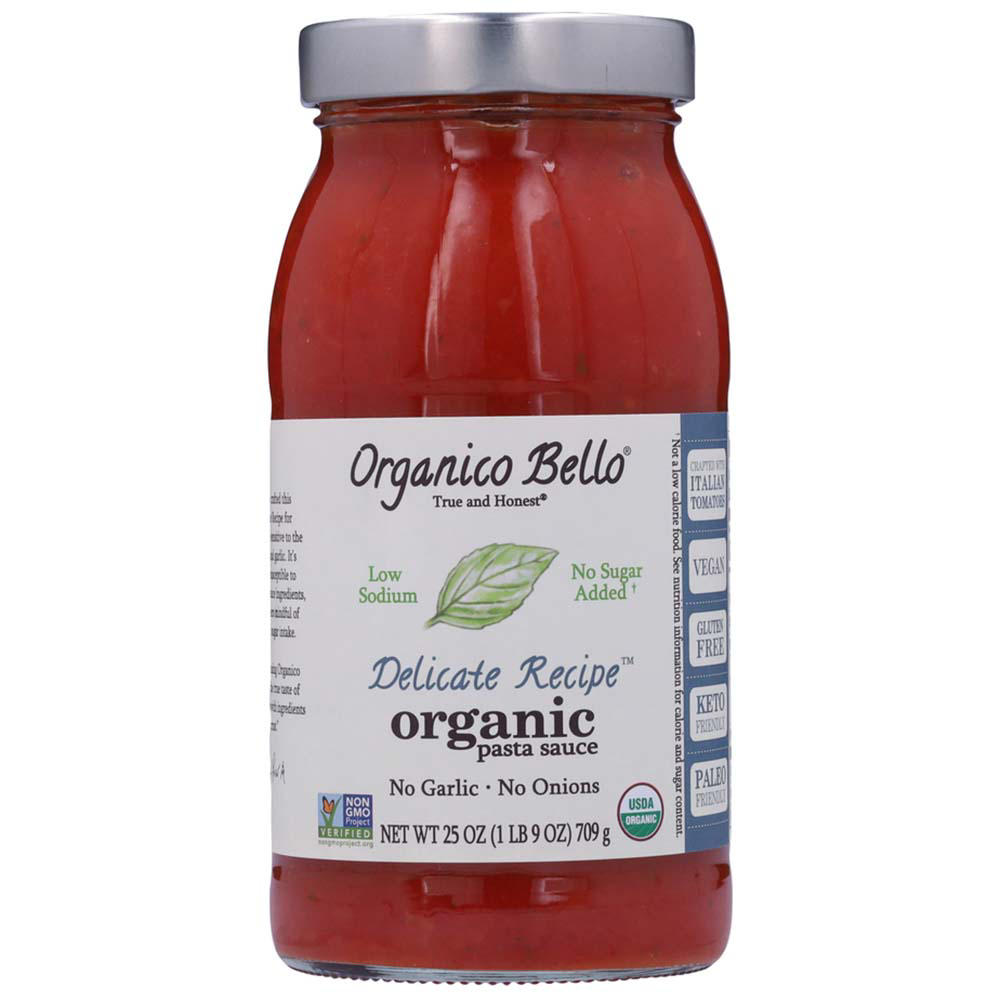 Organico Bello Delicate Recipe Organic Pasta Sauce, 25 oz