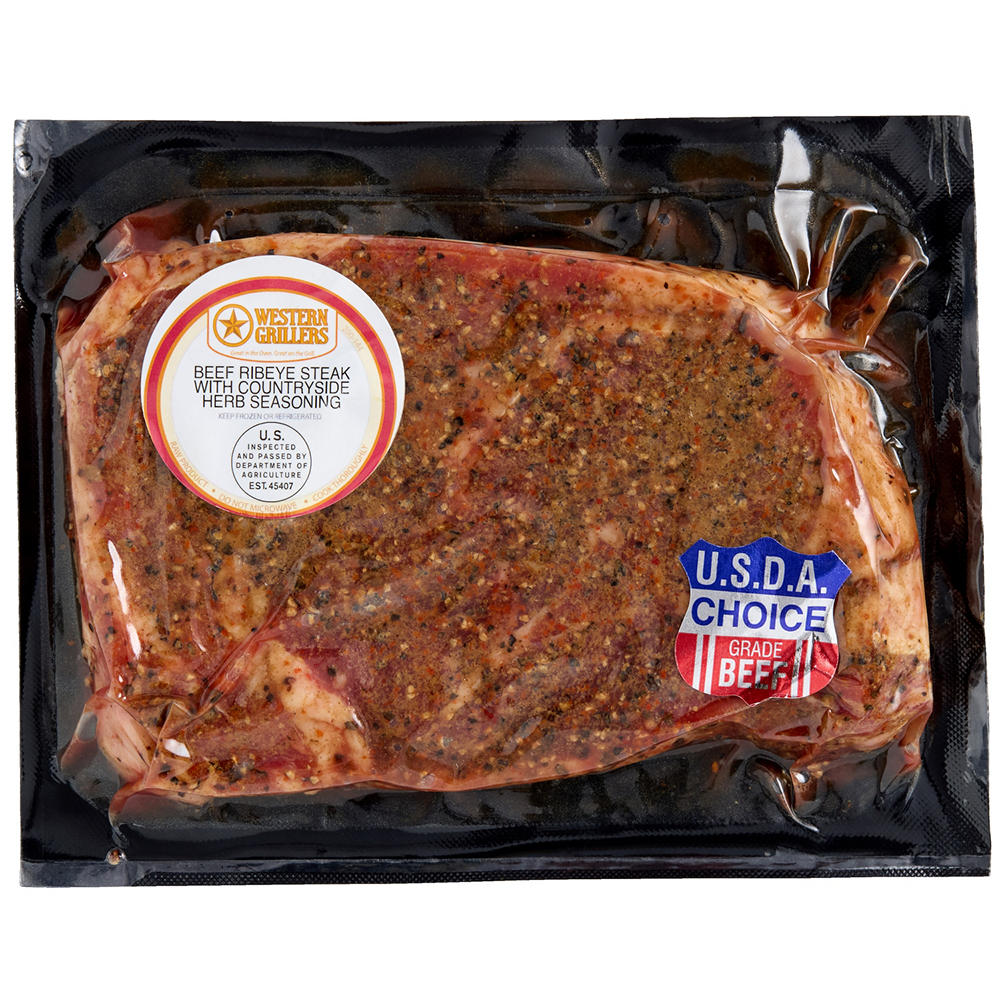 Western Grillers Ribeye Steak - Countryside Herb, Avg. 0.8 lb
