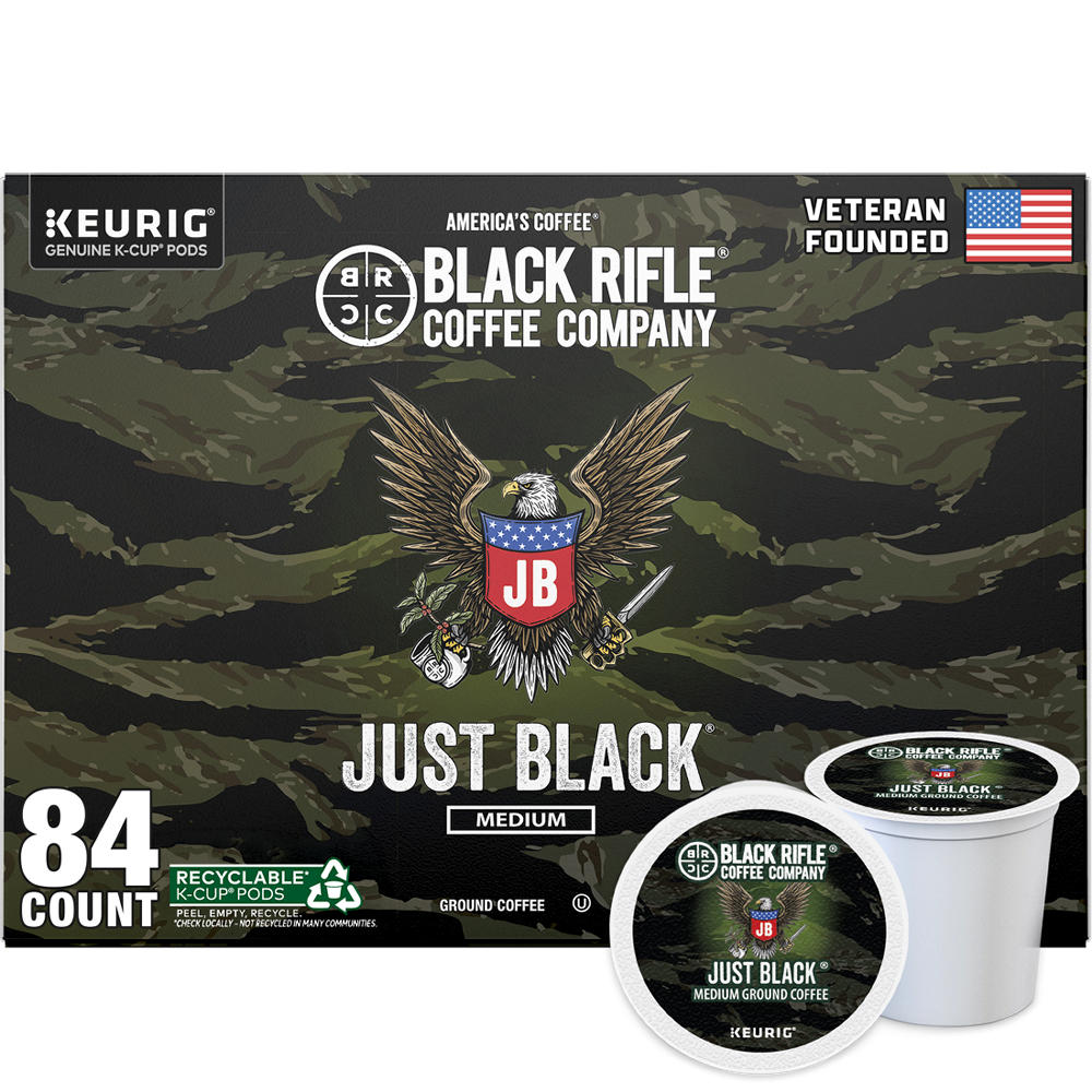 Black Rifle Coffee Company Just Black Medium Roast Single Serve Coffee Pods, 84 ct