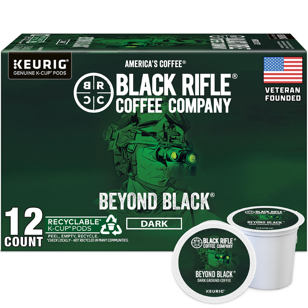 Black Rifle Coffee Company Beyond Black Dark Roast Single Serve Coffee Pods, 12 ct