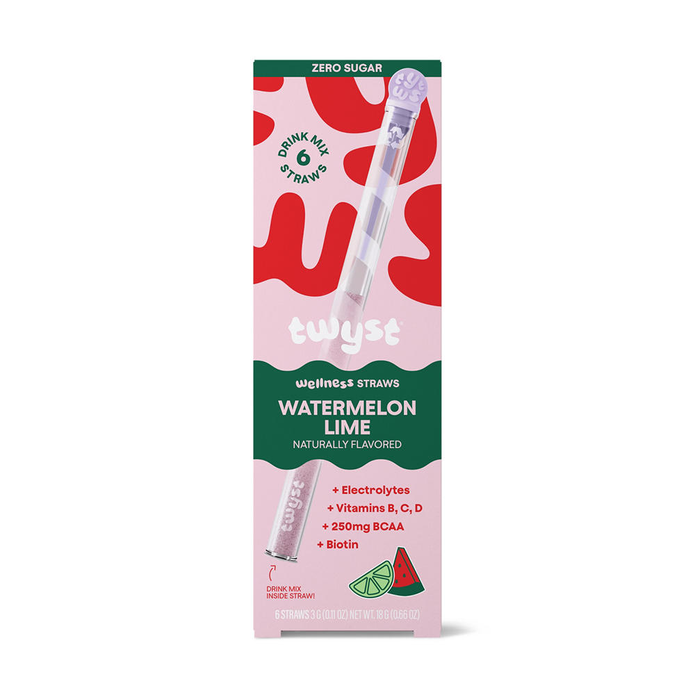 Twyst Wellness Straws Drink Mix - Watermelon Lime, 6 ct