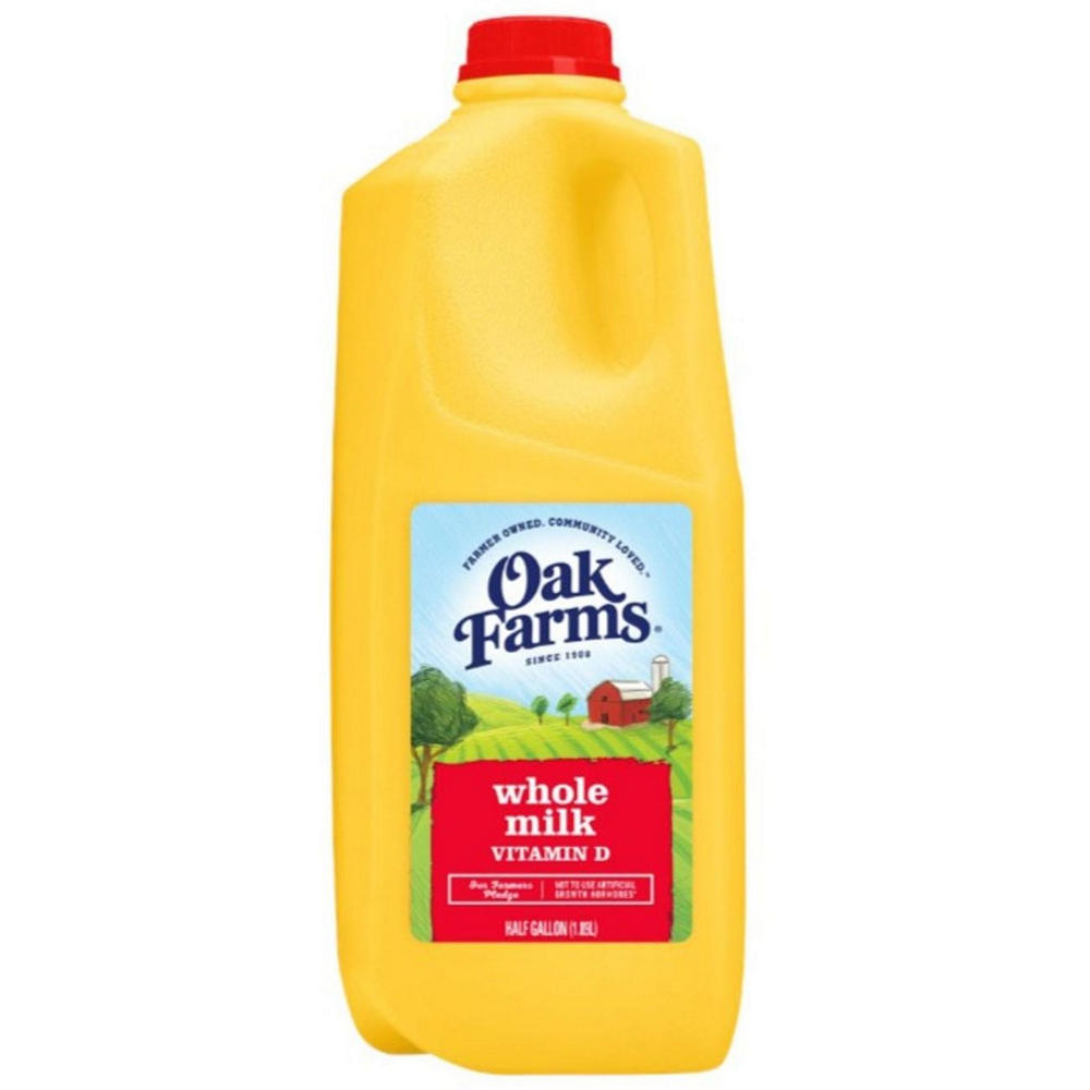 Oak Farms Whole Milk, 1/2 gal