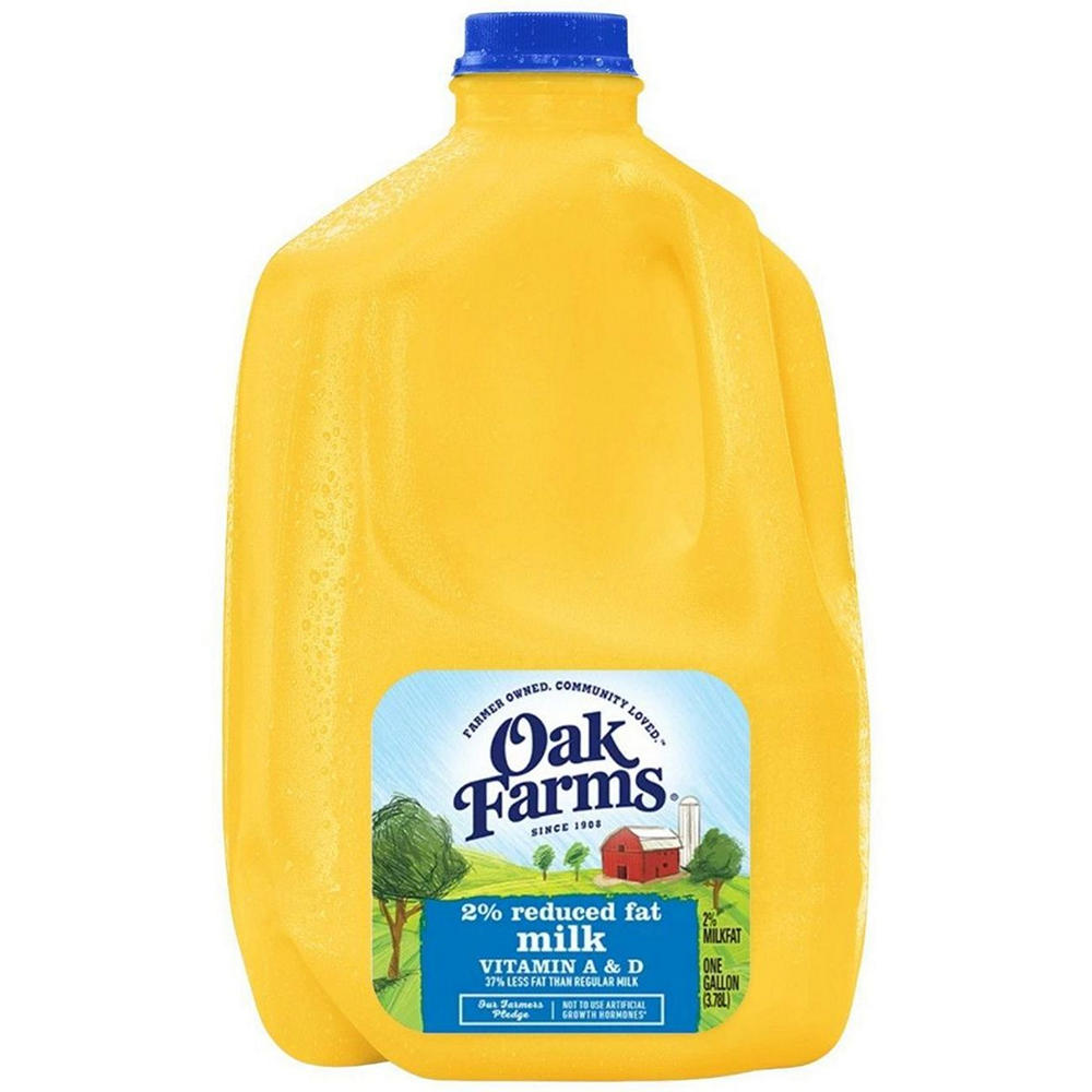 Oak Farms Reduced Fat 2% Milk, 1 gal