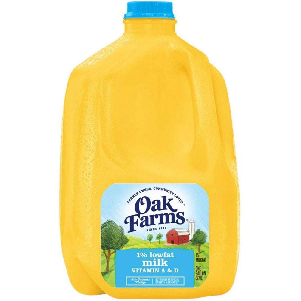 Oak Farms Low Fat 1% Milk, 1 gal