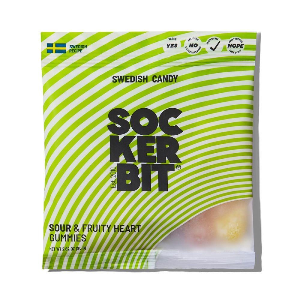 Sockerbit Sour & Fruity Heart Gummies, 2.82 oz