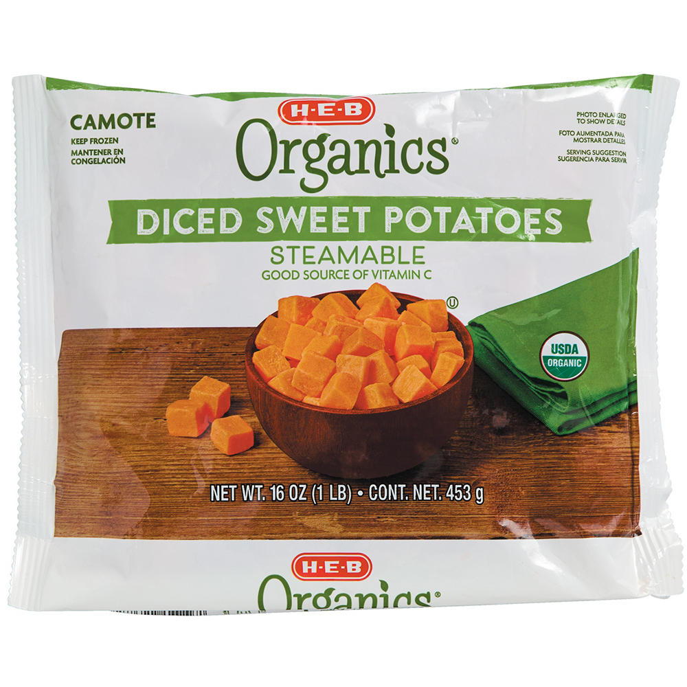 H-E-B Organics Frozen Diced Sweet Potatoes, 16 oz