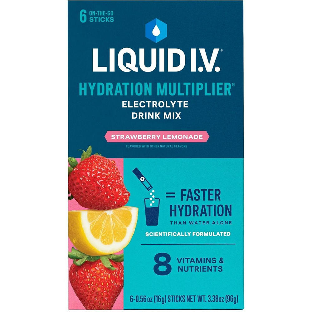Liquid I.V. Hydration Multiplier Electrolyte Drink Mix Sticks - Strawberry Lemonade, 6 ct