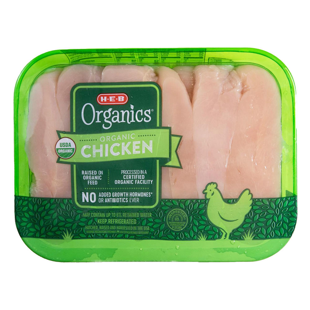 H-E-B Organics Fresh Chicken Tenders, Avg. 1.25 lbs