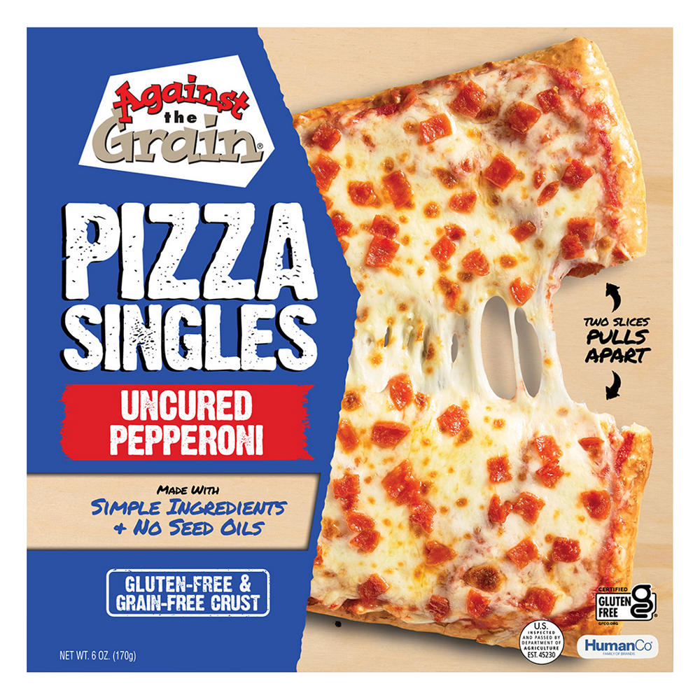 Against the Grain Uncured Pepperoni Pizza Single, 6 oz