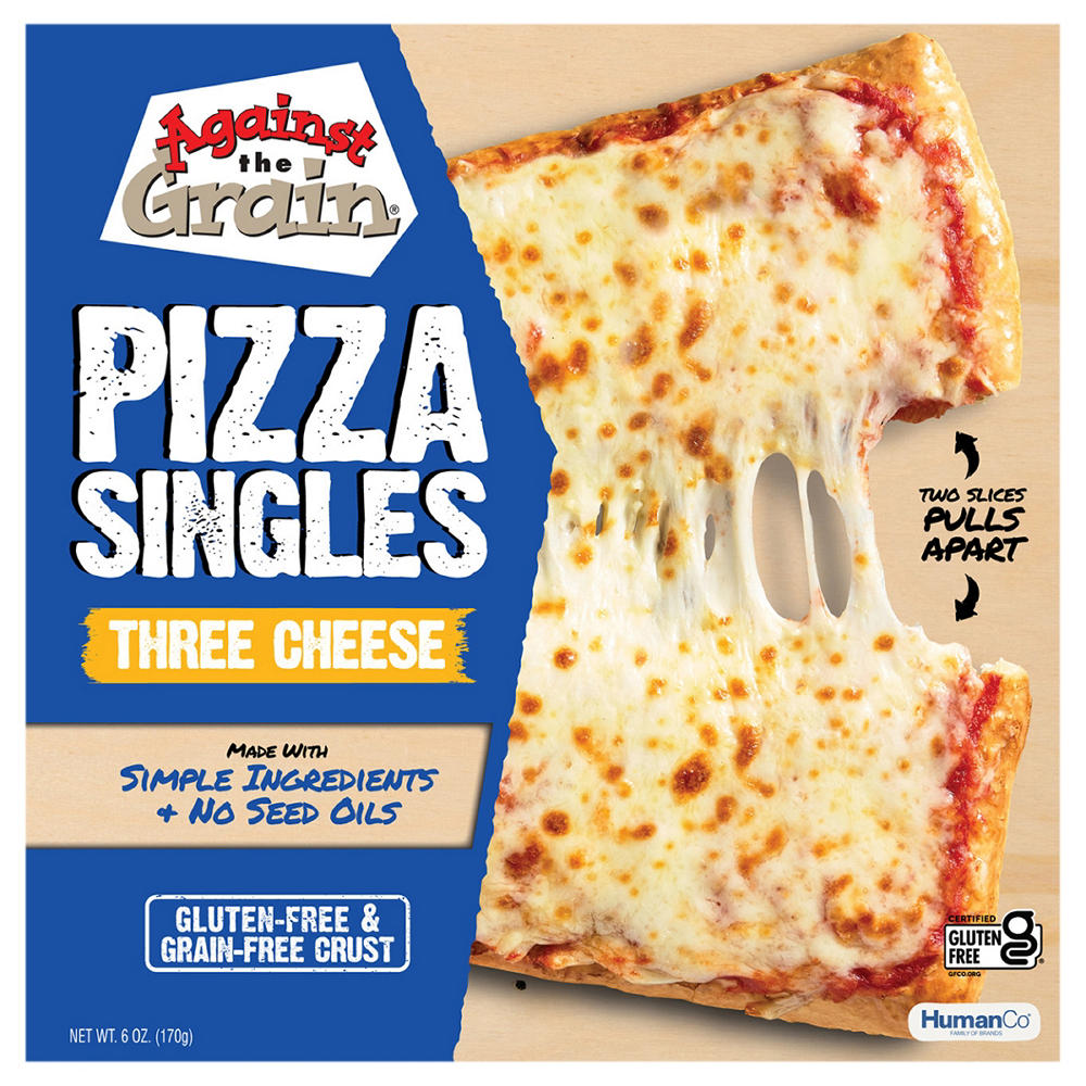 Against the Grain Three Cheese Pizza Single, 6 oz