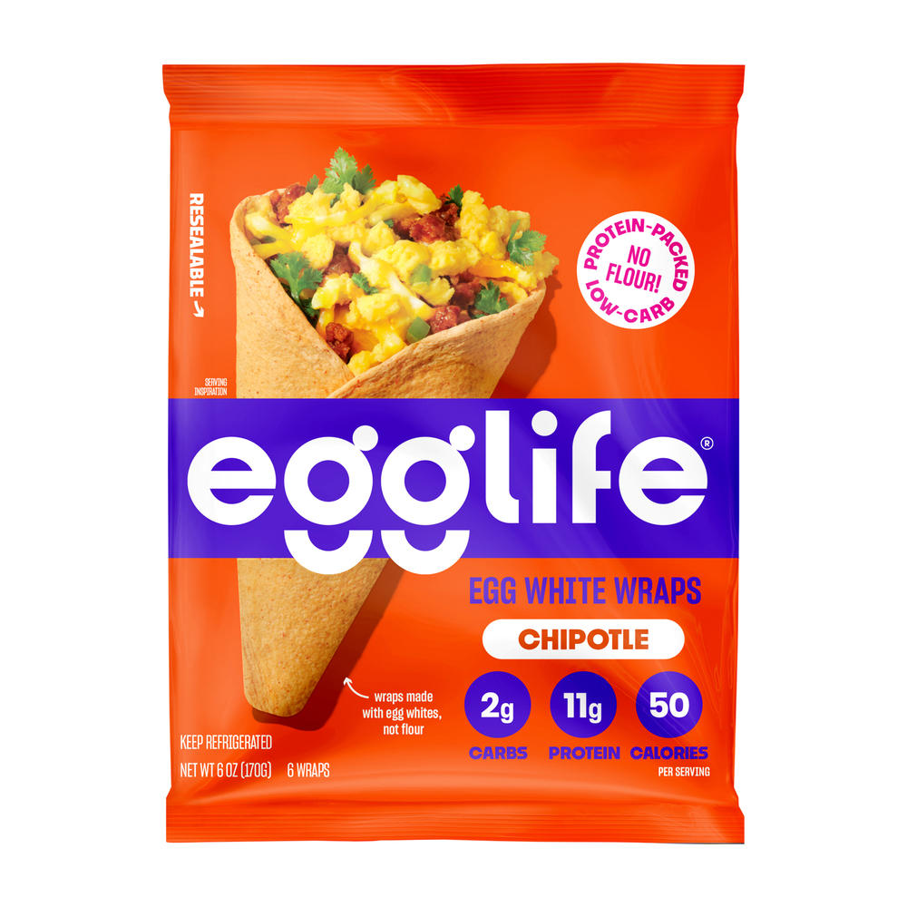 Egglife Egg White Wraps - Chipotle, 6 ct