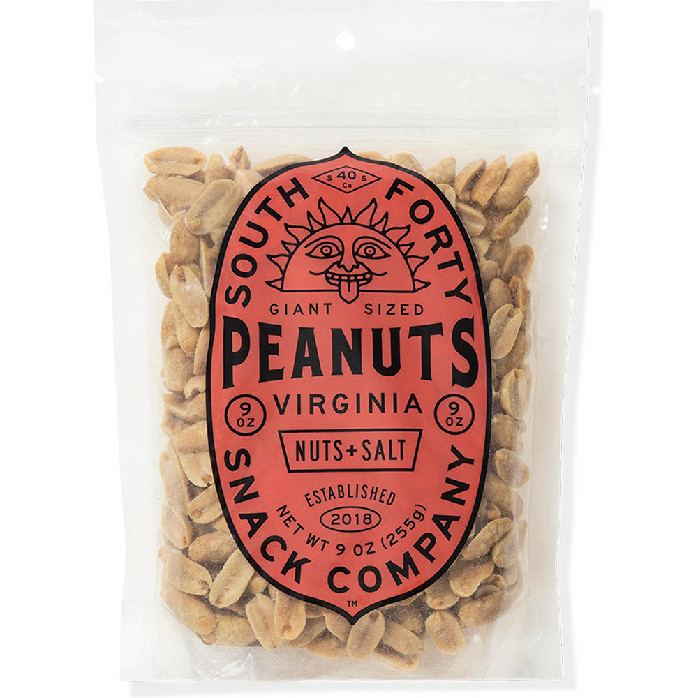South Forty Snack Company Roasted Peanuts - Salted , 9 oz