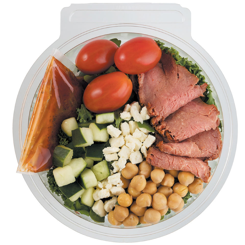 Meal Simple by H-E-B Mediterranean Steak with Harissa Dressing Greens & Grains Salad